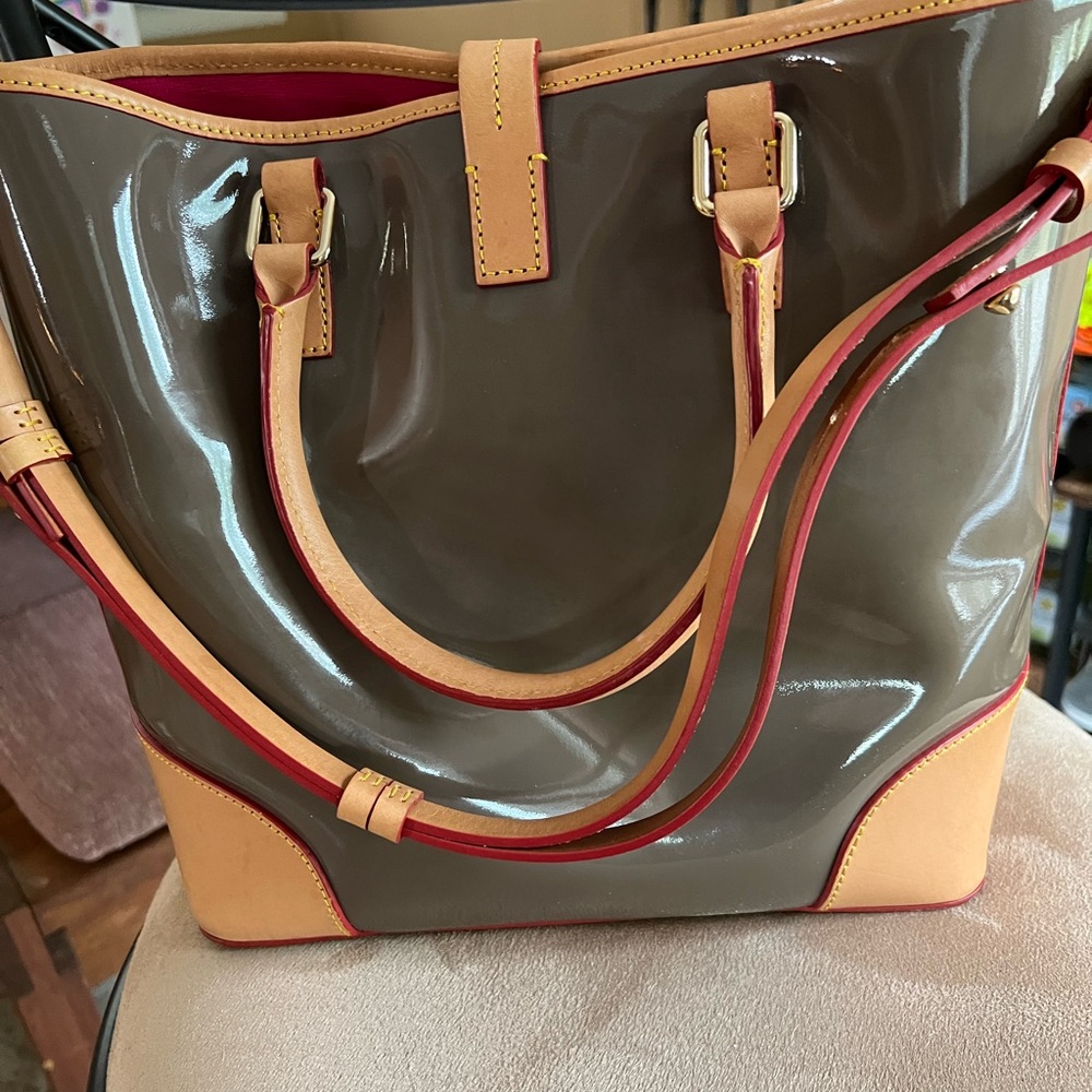 Dooney & Bourke Patent Claremont Dover Tote - Picture 4 of 13